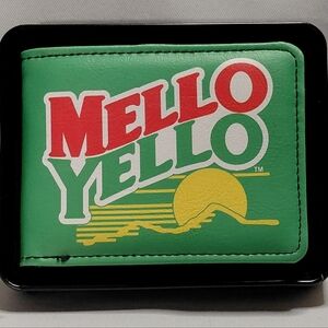 Buckle-Down MELLO YELLO Logo Green Billfold Vinyl Wallet